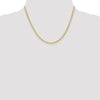 14K 18 inch 2.4mm Flat Wheat with Lobster Clasp Chain