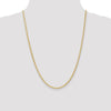 14K 24 inch 2.4mm Flat Wheat with Lobster Clasp Chain