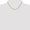 14K 16 inch 2.8mm Flat Wheat with Lobster Clasp Chain