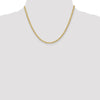 14K 18 inch 2.8mm Flat Wheat with Lobster Clasp Chain