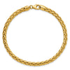 14k Polished 5.00mm Fancy Wheat Chain 8.5 inch Bracelet
