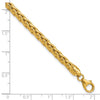 14k Polished 5.00mm Fancy Wheat Chain 8.5 inch Bracelet