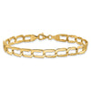 14k Polished 9mm Fancy Rectangular Curb Link 8.5 inch Bracelet