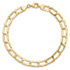 14k Polished 9mm Fancy Rectangular Curb Link 8.5 inch Bracelet