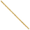 14K Polished 6.5mm Fancy Long Cable Link Mens 8.25 inch Bracelet