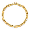 14K Polished 6.5mm Fancy Long Cable Link Mens 8.25 inch Bracelet
