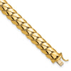 14K Polished 9.4mm Fancy Curb Link 9 inch Mens Bracelet