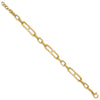 14K Polished 7.4mm Fancy Open Link Cable 8 inch Bracelet