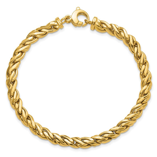 14K Polished 6.00mm Fancy Twist 8 inch Bracelet