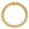 14K Polished 8.9mm Curb Link 9 inch Mens Bracelet