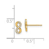 14k Madi K Infinity Symbol CZ Childrens Post Earrings