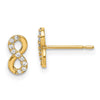 14k Madi K Infinity Symbol CZ Childrens Post Earrings