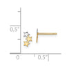 14k and White Rhodium Madi K 3-Star Childrens Post Earrings