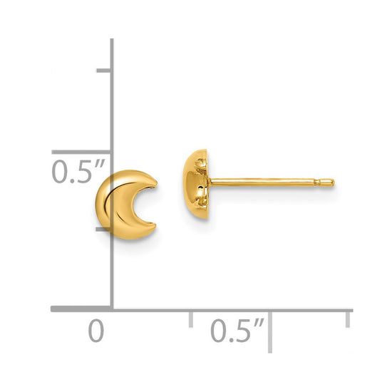 14k Madi K Moon Childrens Post Earrings