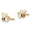 14k Madi K Enamel Bumble Bee Childrens Post Earrings