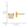 14k Madi K Cut-out Butterfly Childrens Post Earrings