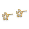 14k Madi K CZ Flower Childrens Post Earrings