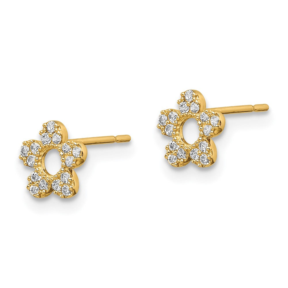 14k Madi K CZ Flower Childrens Post Earrings