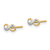14k and White Rhodium Madi K Infinity Symbol Childrens Post Earrings