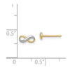 14k and White Rhodium Madi K Infinity Symbol Childrens Post Earrings