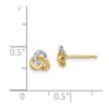 14k and White Rhodium Madi K Love Knot Childrens Post Earrings
