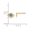 14k Madi K Blue CZ Eye Childrens Post Earrings