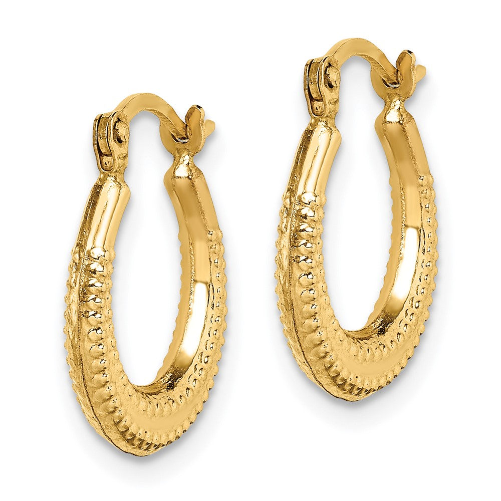 14k Madi K Textured 15mm Hoop Earrings
