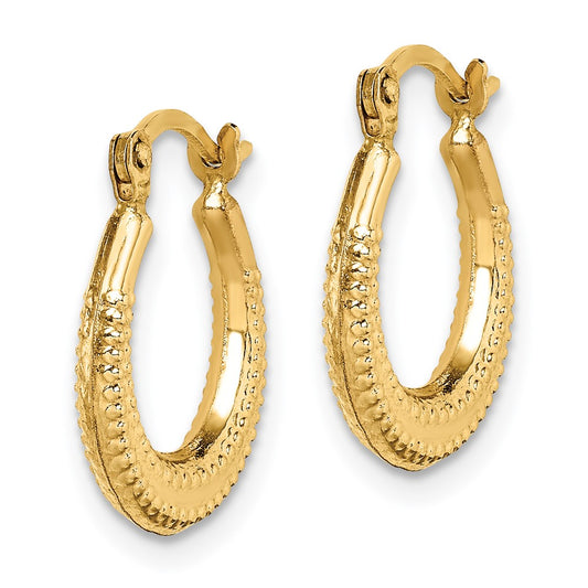 14k Madi K Textured 15mm Hoop Earrings