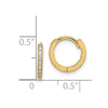 14k Madi K CZ 1x10mm Hinged Hoop Earrings