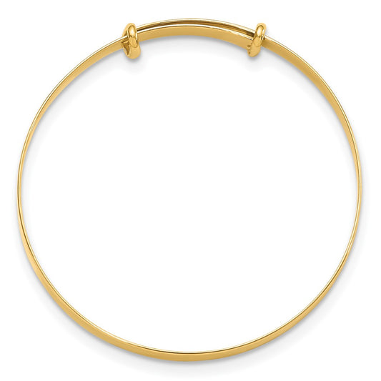 14K Madi K Polished 3mm Flexible Baby Bangle
