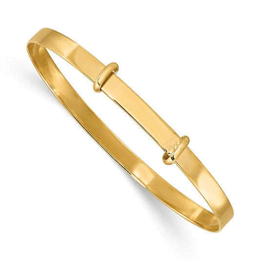 14K Madi K Polished 3mm Flexible Baby Bangle