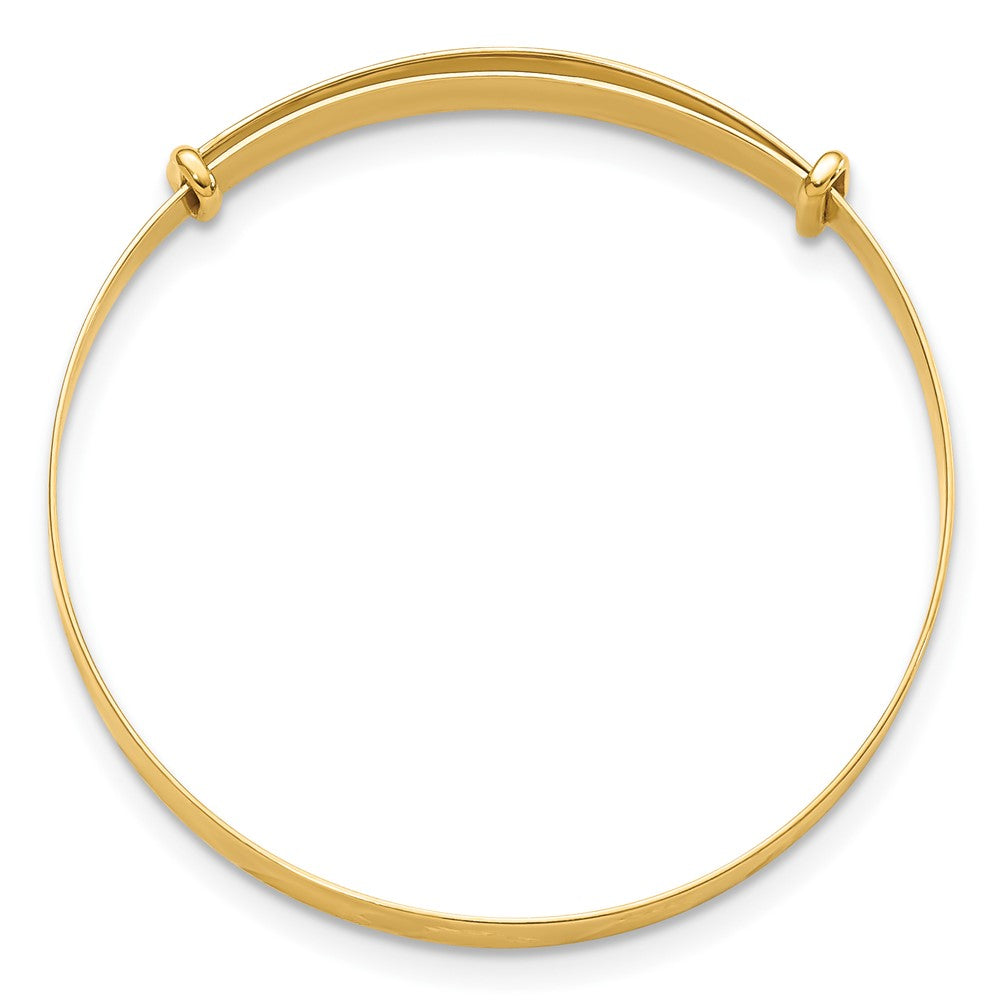 14K Madi K Polished 3.3mm Diamond-cut Flexible Baby Bangle
