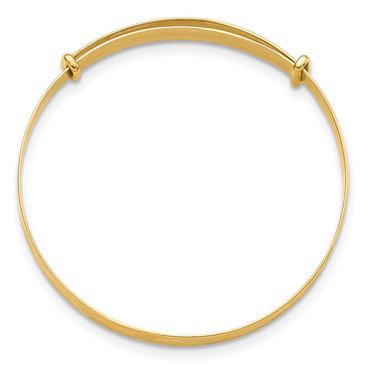 14K Madi K Polished 3.3mm Diamond-cut Flexible Baby Bangle