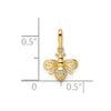 14k Madi K CZ Bumble Bee Childrens Pendant