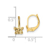 14K Madi K Polished Butterfly Childrens Leverback Earrings