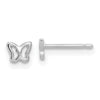 14K White Gold Madi K Tiny Butterfly Childrens Post Earrings