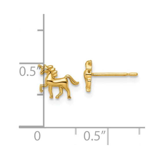 14k Madi K Unicorn Childrens Post Earrings