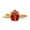 14k Polished Enameled Madi K Ladybug Adjustable Ring