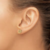 14k Madi K Polished CZ Hearts Childrens Post Earrings