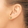 14k Madi K Polished CZ Flower Childrens Post Earrings