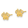 14k Madi K Polished CZ Butterfly Childrens Post Earrings