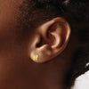 14k Madi K Polished CZ Butterfly Childrens Post Earrings