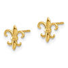 14k Madi K Polished Fleur de Lis Childrens Post Earrings