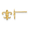 14k Madi K Polished Fleur de Lis Childrens Post Earrings