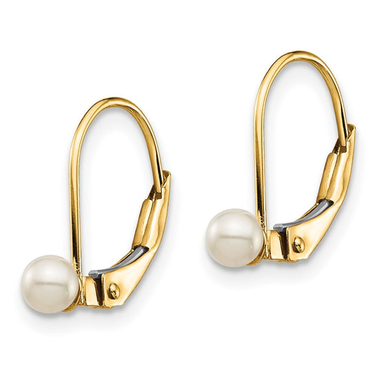 Madi K® Gold FWC Pearl Leverback Earrings
