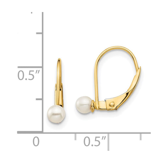 Madi K® Gold FWC Pearl Leverback Earrings