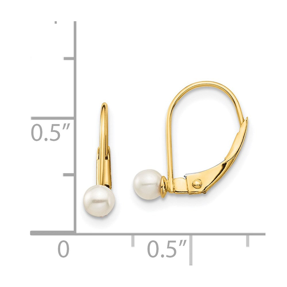 Madi K® Gold FWC Pearl Leverback Earrings