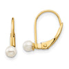 Madi K® Gold FWC Pearl Leverback Earrings