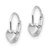 14k White Gold Madi K 5.00mm Heart Childrens Leverback Earrings