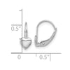 14k White Gold Madi K 5.00mm Heart Childrens Leverback Earrings